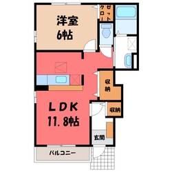 大田郷駅 徒歩4分 1階の物件間取画像